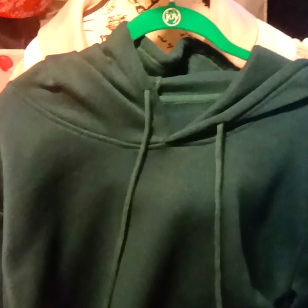NEW Men's Forest Green Hoodie Sweater - Picture 3 of 3